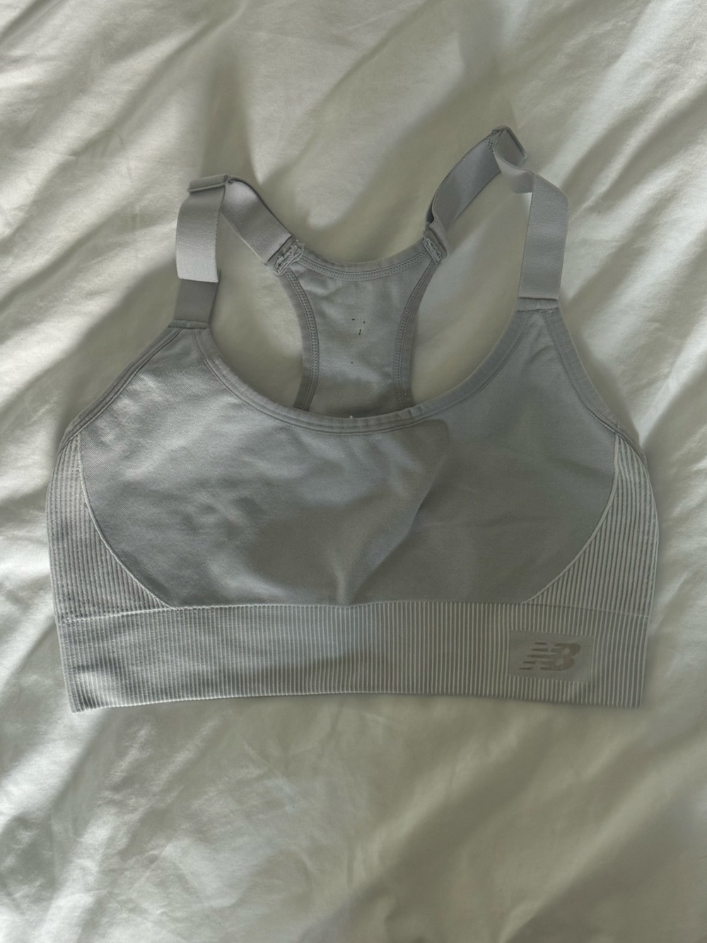 New Balance gray sports bra - Picture 1 of 2